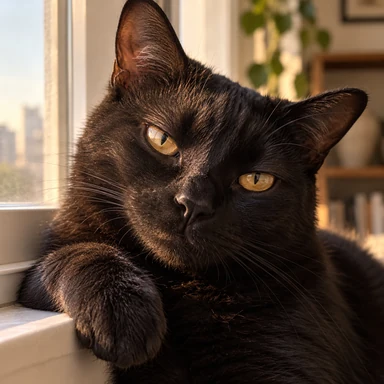 知意选择的黑猫头像